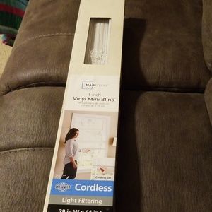 White vinyl mini blind